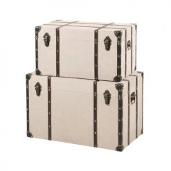 Maisons Du Monde Coffres Et Malles 2 Malles En Lin Beige