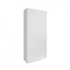 ML-Design Commodes Et Cabinets Armoire Multifonctionnelle Avec 2 Portes, Blanc