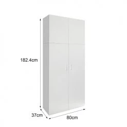 ML-Design Commodes Et Cabinets Armoire Multifonctionnelle Avec 2 Portes, Blanc -Coffres et malles Soldes armoire multifonctionnelle avec 2 portes blanc 4