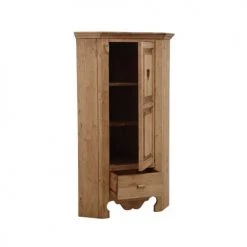 Aubry Gaspard Commodes Et Cabinets Armoirette D'angle En épicéa Ciré Miel Coeur -Coffres et malles Soldes armoirette d angle en epicea cire miel coeur 2