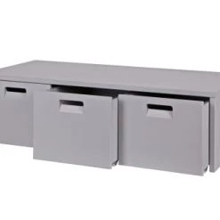 VtWonen Coffres Et Malles Banc Coffre De Rangement Bois De Pin Gris 120x50 Cm -Coffres et malles Soldes banc coffre de rangement bois de pin gris 120x50 cm 2