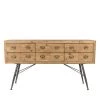 Dutchbone Commodes Et Cabinets Buffet En Bois Clair Et Métal 12 Tiroirs -Coffres et malles Soldes buffet en bois clair et metal 12 tiroirs