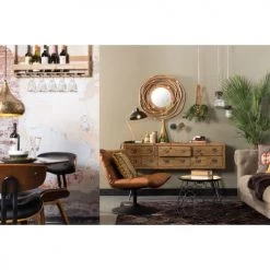 Dutchbone Commodes Et Cabinets Buffet En Bois Clair Et Métal 12 Tiroirs -Coffres et malles Soldes buffet en bois clair et metal 12 tiroirs 2