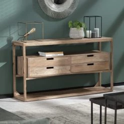 Mathi Design Commodes Et Cabinets Buffet En Bois L 140 -Coffres et malles Soldes buffet en bois l 140 2