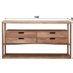 Mathi Design Commodes Et Cabinets Buffet En Bois L 140 -Coffres et malles Soldes buffet en bois l 140 4