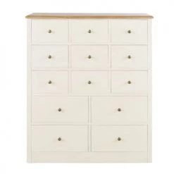 Maisons Du Monde Commodes Et Cabinets Cabinet De Rangement 13 Tiroirs Blanc Cassé