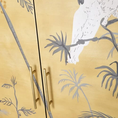 Maisons Du Monde Commodes Et Cabinets Cabinet De Rangement 2 Portes Décor Tropical Peint 5 Maisons Du Monde Commodes Et Cabinets Cabinet De Rangement 2 Portes Décor Tropical Peint – Image 3