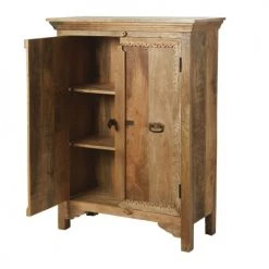 Maisons Du Monde Commodes Et Cabinets Cabinet De Rangement 2 Portes En Manguier Massif -Coffres et malles Soldes cabinet de rangement 2 portes en manguier massif 1000 10 14 187384 4