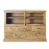 Maisons Du Monde Commodes Et Cabinets Cabinet De Rangement 2 Portes En Verre Et 5 Tiroirs -Coffres et malles Soldes cabinet de rangement 2 portes en verre et 5 tiroirs 1000 11 20 199608 2