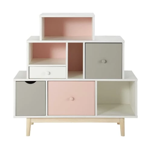 Maisons Du Monde Commodes Et Cabinets Cabinet De Rangement 4 Tiroirs Blanc, Rose Et Gris 3 Maisons Du Monde Commodes Et Cabinets Cabinet De Rangement 4 Tiroirs Blanc, Rose Et Gris