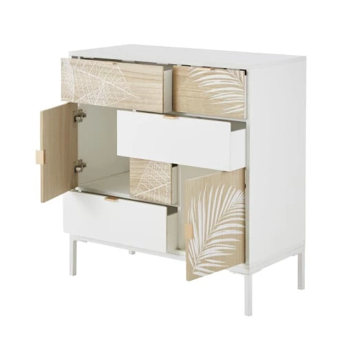 Maisons Du Monde Commodes Et Cabinets Cabinet De Rangement 5 Portes 2 Tiroirs Décor Sculpté 4 Maisons Du Monde Commodes Et Cabinets Cabinet De Rangement 5 Portes 2 Tiroirs Décor Sculpté – Image 2