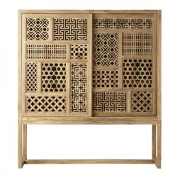 Maisons Du Monde Commodes Et Cabinets Cabinet De Rangement Ajouré 2 Portes En Teck