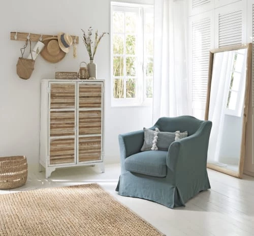 Maisons Du Monde Commodes Et Cabinets Cabinet De Rangement En Métal Blanc L 75 Cm 5 Maisons Du Monde Commodes Et Cabinets Cabinet De Rangement En Métal Blanc L 75 Cm – Image 3