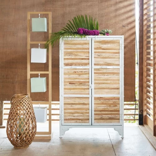 Maisons Du Monde Commodes Et Cabinets Cabinet De Rangement En Métal Blanc L 75 Cm 7 Maisons Du Monde Commodes Et Cabinets Cabinet De Rangement En Métal Blanc L 75 Cm – Image 5