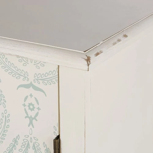 Maisons Du Monde Commodes Et Cabinets Cabinet De Rangement Haut 2 Portes 2 Tiroirs Blancs Motifs Sérigraphiés Multicolores 5 Maisons Du Monde Commodes Et Cabinets Cabinet De Rangement Haut 2 Portes 2 Tiroirs Blancs Motifs Sérigraphiés Multicolores – Image 3