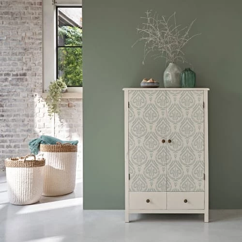 Maisons Du Monde Commodes Et Cabinets Cabinet De Rangement Haut 2 Portes 2 Tiroirs Blancs Motifs Sérigraphiés Multicolores 6 Maisons Du Monde Commodes Et Cabinets Cabinet De Rangement Haut 2 Portes 2 Tiroirs Blancs Motifs Sérigraphiés Multicolores – Image 4