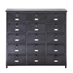 Maisons Du Monde Commodes Et Cabinets Cabinet De Rangement Indus En Métal Noir L 88 Cm