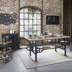 Maisons Du Monde Commodes Et Cabinets Cabinet De Rangement Indus En Métal Noir L 88 Cm -Coffres et malles Soldes cabinet de rangement indus en metal noir l 88 cm 1000 6 5 110336 15