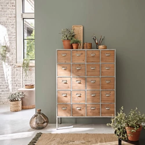 Maisons Du Monde Commodes Et Cabinets Cabinet De Rangement Industriel 20 Tiroirs 6 Maisons Du Monde Commodes Et Cabinets Cabinet De Rangement Industriel 20 Tiroirs – Image 4