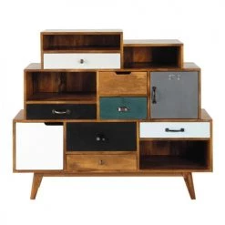 Maisons Du Monde Commodes Et Cabinets Cabinet De Rangement Vintage En Manguier Massif L 125 Cm