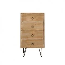 Dendro Commodes Et Cabinets Chiffonnier 4 Tiroirs Bois Massif