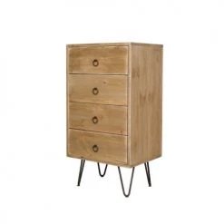 Dendro Commodes Et Cabinets Chiffonnier 4 Tiroirs Bois Massif -Coffres et malles Soldes chiffonnier 4 tiroirs bois massif 3