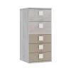 Terre De Nuit Commodes Et Cabinets Chiffonnier 5 Tiroirs En Bois Gris Clair Et Beige -Coffres et malles Soldes chiffonnier 5 tiroirs en bois gris clair et beige 1