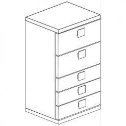 Terre De Nuit Commodes Et Cabinets Chiffonnier 5 Tiroirs En Bois Gris Clair Et Jaune 11 Terre De Nuit Commodes Et Cabinets Chiffonnier 5 Tiroirs En Bois Gris Clair Et Jaune -Coffres et malles Soldes chiffonnier 5 tiroirs en bois gris clair et jaune 3