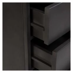 Rendez Vous Déco Commodes Et Cabinets Chiffonnier 5 Tiroirs En Métal Noir Et Bois De Manguier -Coffres et malles Soldes chiffonnier 5 tiroirs en metal noir et bois de manguier 4