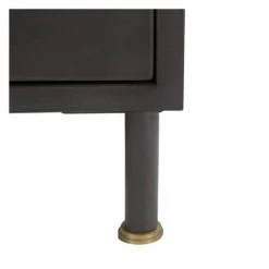 Rendez Vous Déco Commodes Et Cabinets Chiffonnier 5 Tiroirs En Métal Noir Et Bois De Manguier -Coffres et malles Soldes chiffonnier 5 tiroirs en metal noir et bois de manguier 5