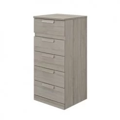 Calicosy Commodes Et Cabinets Chiffonnier 5 Tiroirs H105cm - Gris