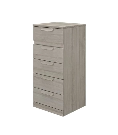 Calicosy Commodes Et Cabinets Chiffonnier 5 Tiroirs H105cm - Gris 3 Calicosy Commodes Et Cabinets Chiffonnier 5 Tiroirs H105cm - Gris
