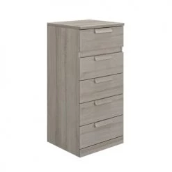 Calicosy Commodes Et Cabinets Chiffonnier 5 Tiroirs H105cm - Gris 12 Calicosy Commodes Et Cabinets Chiffonnier 5 Tiroirs H105cm - Gris -Coffres et malles Soldes chiffonnier 5 tiroirs h105cm gris 5