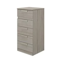 Calicosy Commodes Et Cabinets Chiffonnier 5 Tiroirs H105cm - Gris 13 Calicosy Commodes Et Cabinets Chiffonnier 5 Tiroirs H105cm - Gris -Coffres et malles Soldes chiffonnier 5 tiroirs h105cm gris 6