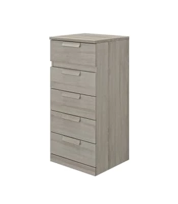 Calicosy Commodes Et Cabinets Chiffonnier 5 Tiroirs H105cm - Gris 8 Calicosy Commodes Et Cabinets Chiffonnier 5 Tiroirs H105cm - Gris – Image 6