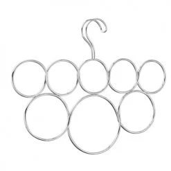 IDesign Aménagements De Placard Et De Dressing Cintre Porte-écharpes 8 Anneaux - Gris