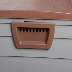 Mobili Rebecca Coffres Et Malles Coffre D'extérieur 290 L En Plastique Marron Et Gris -Coffres et malles Soldes coffre d exterieur 290 l en plastique marron et gris 2