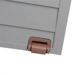 Mobili Rebecca Coffres Et Malles Coffre D'extérieur 290 L En Plastique Marron Et Gris -Coffres et malles Soldes coffre d exterieur 290 l en plastique marron et gris 4