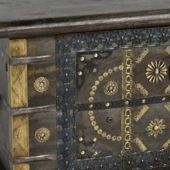 GINER Y COLOMER Coffres Et Malles Coffre En Bois De Manguier Marron Foncé -Coffres et malles Soldes coffre en bois de manguier marron fonce 3