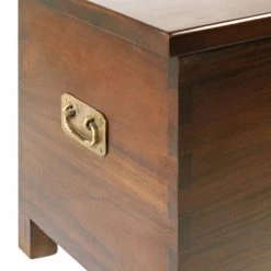 MOYCOR Coffres Et Malles Coffre En Bois Marron -Coffres et malles Soldes coffre en bois marron 4