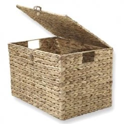 Casâme Coffres Et Malles Coffre En Jacinthe D'Eau Avec Couvercle - Marron -Coffres et malles Soldes coffre en jacinthe d eau avec couvercle marron 4