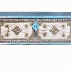 GINER Y COLOMER Coffres Et Malles Coffre En Manguier Bleu Vieilli