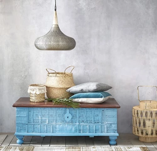 Maisons Du Monde Coffres Et Malles Coffre Indien En Manguier Massif Bleu L 125 Cm 4 Maisons Du Monde Coffres Et Malles Coffre Indien En Manguier Massif Bleu L 125 Cm – Image 2