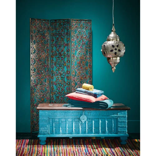 Maisons Du Monde Coffres Et Malles Coffre Indien En Manguier Massif Bleu L 125 Cm 6 Maisons Du Monde Coffres Et Malles Coffre Indien En Manguier Massif Bleu L 125 Cm – Image 4