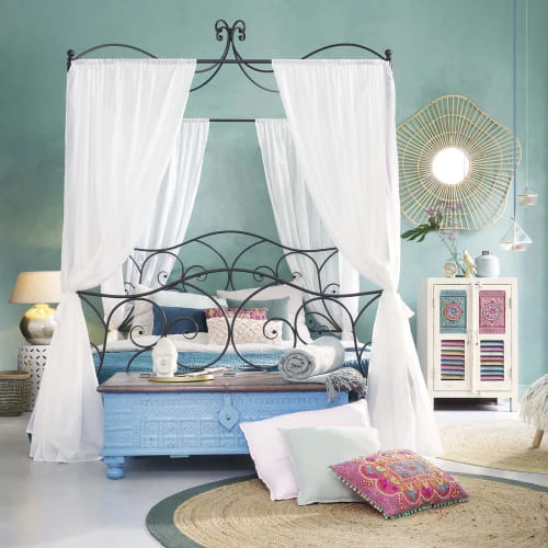 Maisons Du Monde Coffres Et Malles Coffre Indien En Manguier Massif Bleu L 125 Cm 5 Maisons Du Monde Coffres Et Malles Coffre Indien En Manguier Massif Bleu L 125 Cm – Image 3