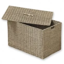 Casâme Coffres Et Malles Coffre Pliable En Jonc De Mer Avec Couvercle - Marron -Coffres et malles Soldes coffre pliable en jonc de mer avec couvercle marron 4