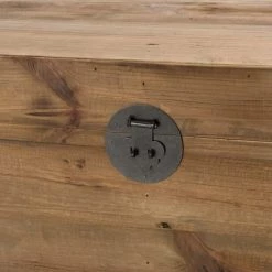 MACABANE Coffres Et Malles Coffre Rangement En Pin Recyclé Et Poignées En Métal Noir -Coffres et malles Soldes coffre rangement en pin recycle et poignees en metal noir 3