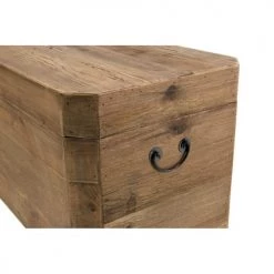 MACABANE Coffres Et Malles Coffre Rangement En Pin Recyclé Et Poignées En Métal Noir -Coffres et malles Soldes coffre rangement en pin recycle et poignees en metal noir 5