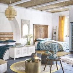 Maisons Du Monde Coffres Et Malles Coffre Sculpté En Manguier Massif Blanc Vieilli -Coffres et malles Soldes coffre sculpte en manguier massif blanc vieilli 1000 9 34 165674 11