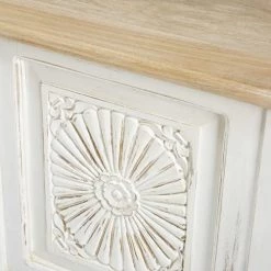 Maisons Du Monde Coffres Et Malles Coffre Sculpté En Manguier Massif Blanc Vieilli -Coffres et malles Soldes coffre sculpte en manguier massif blanc vieilli 1000 9 34 165674 4